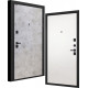 Входная дверь Профит Black Мрамор светлый - Силк сноу (гладкая)