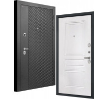 Входная дверь Олимпия Black - ФЛ-243-М Белый матовый