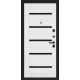 Входная металлическая дверь ИНФИНИТИ - 01 - Белое дерево, стекло черное